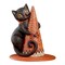 Johanna Parker by Bethany Lowe: Halloween Hugga-Hat Jack Cat Figurine